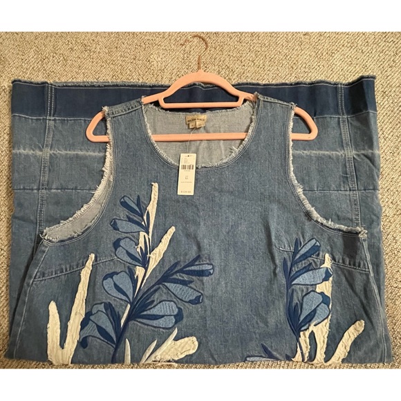 Anthropologie Holding Horses Jean Appliqué Shift Dress NWT Size XL - Picture 7 of 15